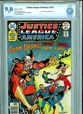 Buy Justice League Of America #138 DC CBCS 9.0 VF/NM 1977 Comics JLA Amricons B3 • 158.31£