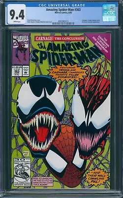 Buy Amazing Spider-Man #363 CGC 9.4 White Pages (1992) • 43.69£