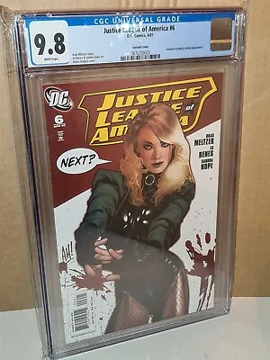 Buy Justice League Of America #6 Cgc 9.8 Jla Adam Hughes Variant Cover Dc 2007 (sa) • 69.99£