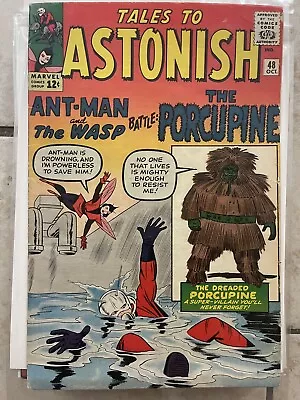 Buy Tales To Astonish 48 KEY 1st Porcupine Silver Age Marvel 1963 Stan Lee Wasp • 55.96£