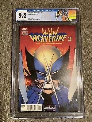 Buy CGC 9.2 All-New Wolverine #1 (Marvel 2016) Cover A 1st Print (custom Wolverine) • 55£