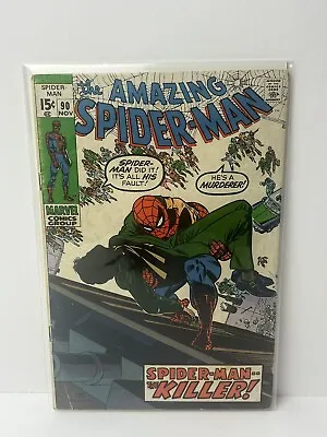 Buy Amazing Spider-Man #90 Marvel Comics 1970 Bronze Age, Boarded • 60.24£