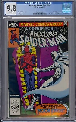Buy Amazing Spider-man #220 Cgc 9.8 Moon Knight Bob Mcleod White Pages • 321.39£