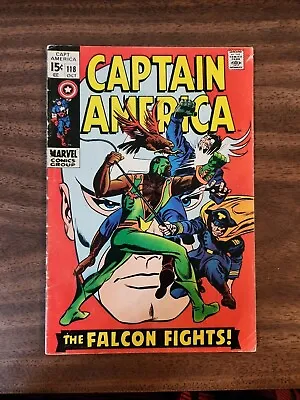 Buy Captain America 118 Marvel 1969 Silver Age Stan Lee 2nd Appearance Of The Falcon • 59.13£