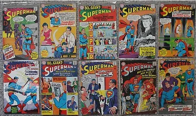 Buy Superman 1966-1967 Vs FLASH 1st RACE Brat Steel JLA Luthor Death 191-198,199-200 • 130.45£