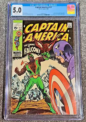 Buy Captain America #117 (1969) CGC 5.0 OW Origin And 1st App. Of The Falcon • 201.07£