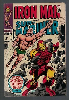 Buy Marvel Comics 1967 Sub Mariner Iron Man Issue 1 FN 6.0 Avengers 1968 • 599.99£