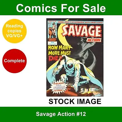 Buy Savage Action #12 Comic - VG/VG+ 01 October 1981 - Marvel UK - Moon Knight • 3.99£