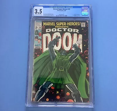 Buy Marvel Super-Heroes 20 1969 CGC 3.5 Classic Doctor Doom Cover • 125£