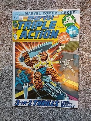 Buy Marvel Triple Action #1 1971 Thrills Featuring Dr. Doom Thing & Silver Surfer • 11.94£