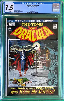 Buy Tomb Of Dracula #2 CGC 7.5 Off-White Pages (1972) Marvel Comics • 250£