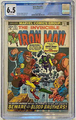 Buy Invincible Iron Man 55 Thanos CGC 6.5 MEGA Key Drax Blood Brothers *AWESOME!* • 549.47£