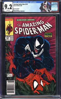 Buy Amazing Spider-man #316 Cgc 9.2 White Pages // Venom + Black Cat App 1989 • 184.98£
