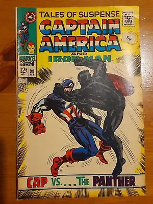 Buy Tales Of Suspense #98 Feb 1968 FINE- 5.5 Captain America Vs Black Panther • 39.99£
