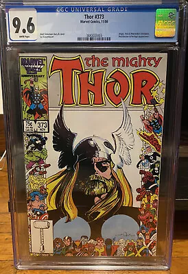 Buy Thor #373 CGC 9.6 NM (Marvel Comics 1986) Anniversary Boarder Cover! • 55.18£