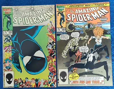 Buy Amazing Spider-man #282, 283. 1986 Marvel. Gauntlet!! Mongoose!! 9.4 Near Mint!! • 14.39£