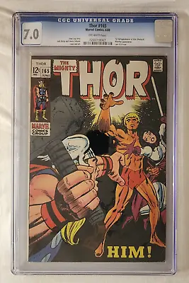 Buy Thor #165 (1969) CGC 7.0 1st Full Appearance Of HIM - Adam Warlock • 284.37£
