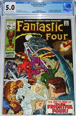 Buy Fantastic Four #94 CGC 5.0 From Jan 1970 1st Appearance Of Agatha Harkness  • 85.96£