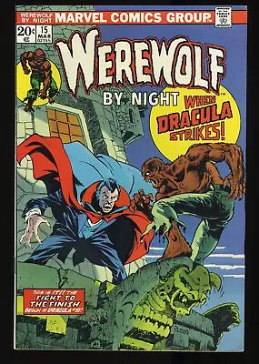 Buy Werewolf By Night #15 VF- 7.5 Dracula Appearance! Mike Ploog Cover Art! • 47.40£