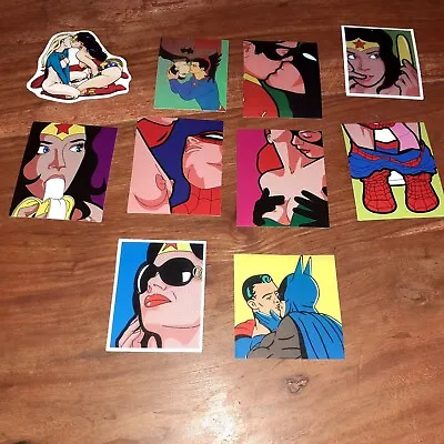 Buy 10 X Sexy Super Hero Stickers. Superman Batman Spiderman Wonder Woman Skate BMX • 5.99£