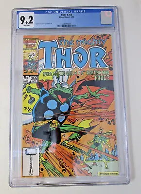 Buy Thor #366 1986 [CGC 9.2] Cover App Of Thor Frog Of Thunder High Grade • 47.57£