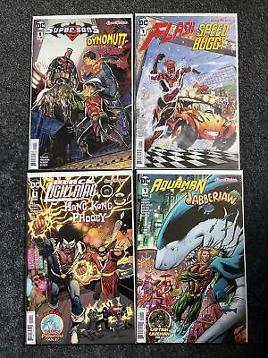 Buy DC Hanna Barbera Supersons Flash Black Lightning Aquaman Dynomutt Jabberjaw X4 • 14.99£