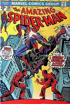 Buy Amazing Spider-Man #136 (vol 1), Sep 1974 - FN+ - Harry Osborne As Green Goblin • 69.41£