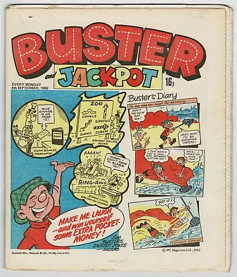 Buy Buster & Jackpot Comic 4th September 1982 X-Ray Specs Ivor Lott Leopard Lime St • 1.25£