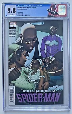 Buy Miles Morales Spider-Man 13 CGC 9.8 1st Billie 2nd Print Custom Label 2020 • 237.47£