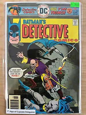 Buy DC Comics - Detective Comics No.460 - 1976 - 1st Captain Stingaree • 7.99£