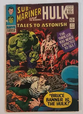 Buy Tales To Astonish #77 Sub-Mariner And Hulk Marvel Comics March 1966 • 15.83£