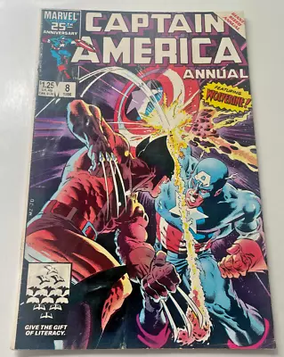 Buy Captain America Annual #8 Marvel Comic Book Vintage Wolverine Avengers • 11.91£