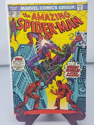 Buy Amazing Spider-Man #136 Marvel 1974 1st Harry Osbourne As GREEN GOBLIN. 6.5 • 87.94£