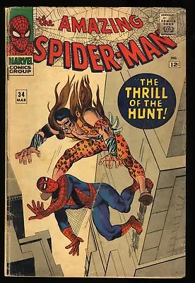 Buy Amazing Spider-Man #34 VG 4.0 Kraven The Hunter Appearance! Marvel 1966 • 64.65£