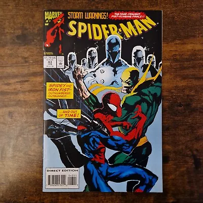 Buy SPIDER-MAN # 43 - STORM WATRNINGS Part 3 - IRON FIST - FEB 1994 NM Vintage Comic • 4.76£