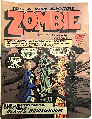 Buy Zombie # 8. Silver Age 1961. Undated L.miller  Uk Comic. Gd • 8.99£