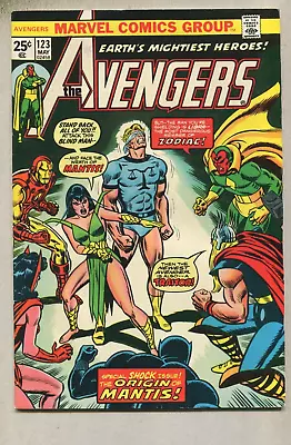 Buy The Avengers  # 123 VF Origin Of Mantis   Marvel Comics   SA • 11.87£