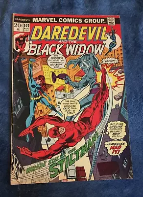 Buy Free P & P; Daredevil #102, Aug 1973; With The Black Widow! (KG) • 9.99£