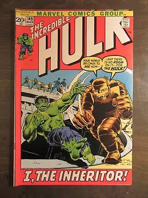 Buy Incredible Hulk #149 - Marvel Comic – High-to-Mid Grade – 1972 – Inheritor • 62.54£