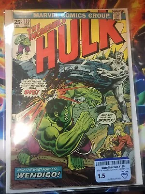 Buy Incredible Hulk # 180 (1974) 1st App. Wolverine! No MVS • 600.86£