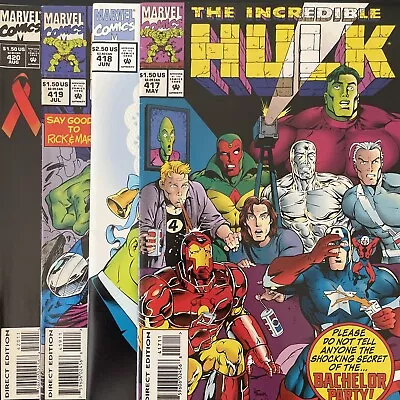 Buy The Incredible Hulk #417 418 419 & 420 (Marvel) Lot Of 4 Comics By Peter David • 19.76£