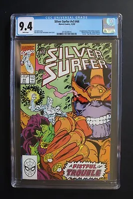 Buy Silver Surfer #44 1st INFINITY GAUNTLET Thanos Acquires GEMS 1990 Drax CGC 9.4 • 56.79£