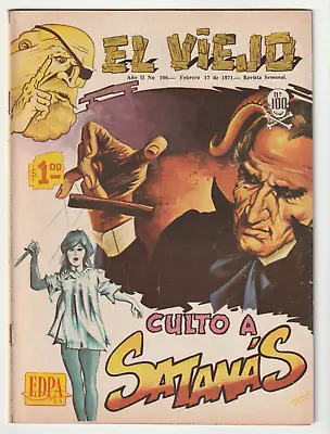 Buy El Viejo #100 - Mexican Horror Comic Book Painted Cover - Mexico 1971 • 40.02£