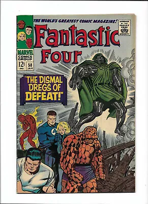 Buy Fantastic Four #58 [1967 Vf-nm]  The Dismal Dregs Of Defeat!    Doctor Doom • 221.70£