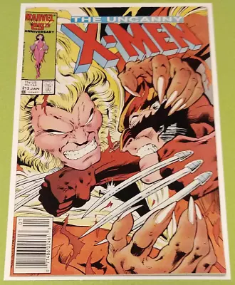 Buy Uncanny X-Men #213 Sabretooth Alan Davis Marvel 1987 1st Mr. Sinister Newsstand • 35.61£