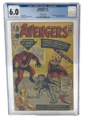 Buy Avengers #2 CGC 6.0 UK Variant 1963 KEY 1st App Space Phantom, Hulk Leaves Team • 21£