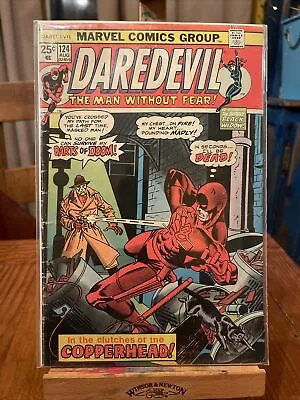 Buy Daredevil #124 1st Appearance Copperhead With Black Widow G/VG Marvel Comics • 3.99£