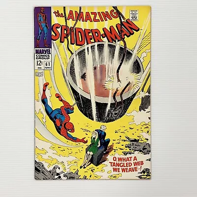 Buy Amazing Spider-Man #61 1968 FN/VF 1st Gwen Stacy Cover Cent Copy • 120£