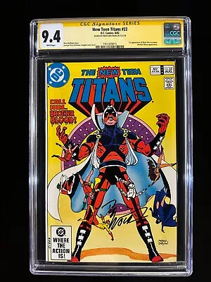 Buy New Teen Titans #22 CGC 9.4 SS (1982) - Signed Marv Wofman - 1st App Black Fire • 79.05£