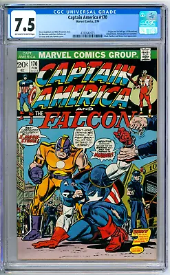 Buy Captain America 170 CGC Graded 7.5 VF- Marvel Comics 1974 • 79.12£